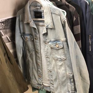 White wash denim jacket unisex